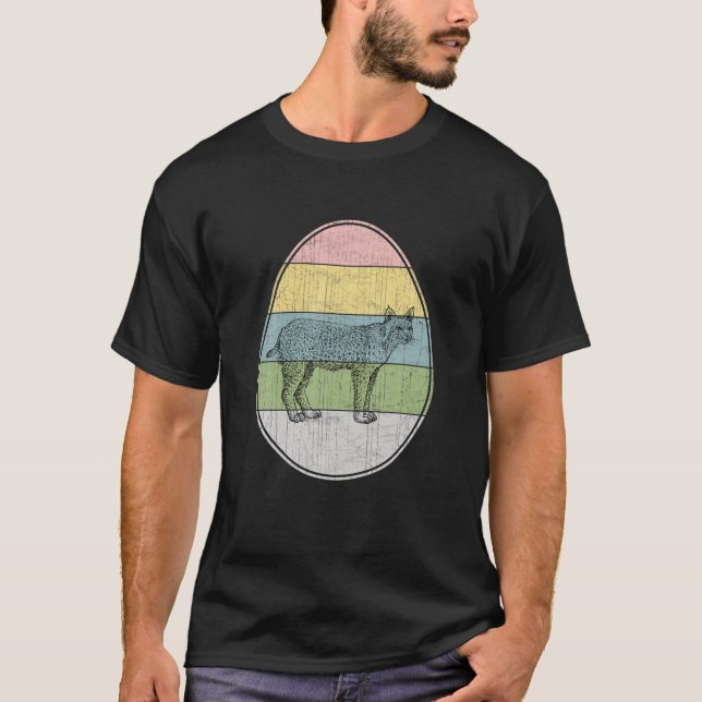 Glad påsk Egg Bobcat Graphic Funny Påsk Day T Shirt (Framsida)