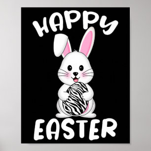 Glad påsk Egg Bunny Zebra tryck Bunny Påsk Co.