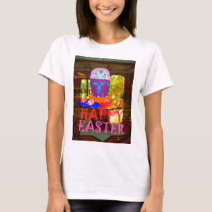 Glad påsk Egg Centerpart för Vår Tee Shirt