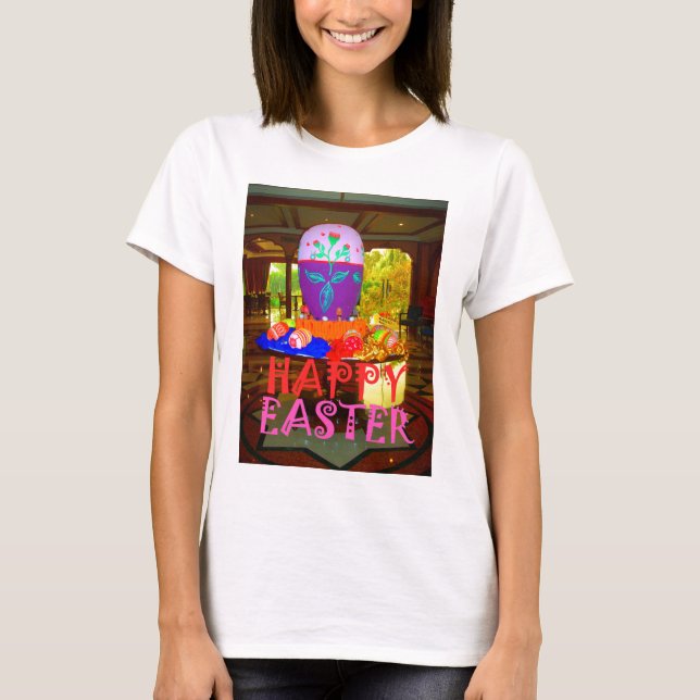 Glad påsk Egg Centerpart för Vår Tee Shirt (Framsida)