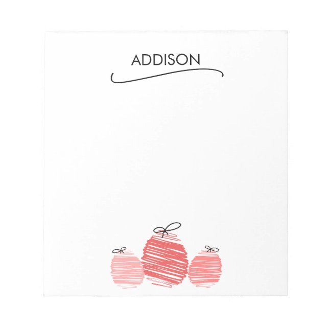 Glad påsk Egg Doodle Anteckningsblock (Framsida)