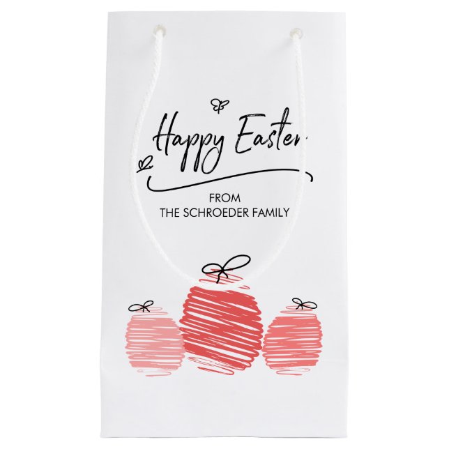 Glad påsk Egg Doodle Gift Bag (Framsidan)