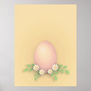 Glad påsk Egg & Flowers Poster