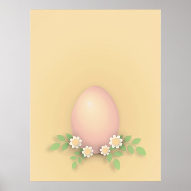Glad påsk Egg & Flowers Poster (Framsidan)