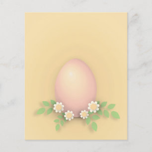Glad påsk Egg & Flowers vår helgdag Flygblad