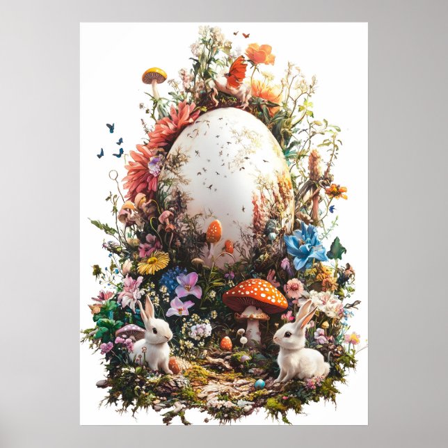 Glad påsk Egg Forest Poster (Framsidan)