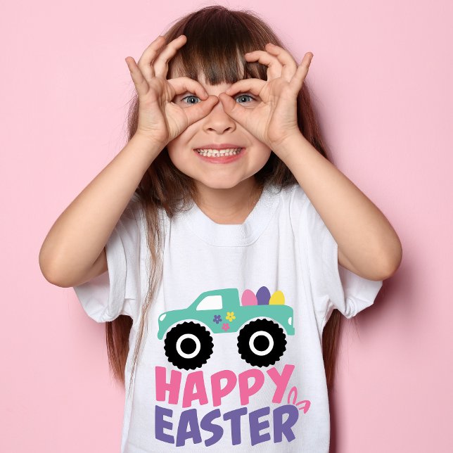 Glad påsk Egg Girly Lastbil Modern T Shirt (Skapare uppladdad)