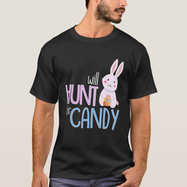 Glad påsk Egg Hunt for Candy T Shirt (Framsida)