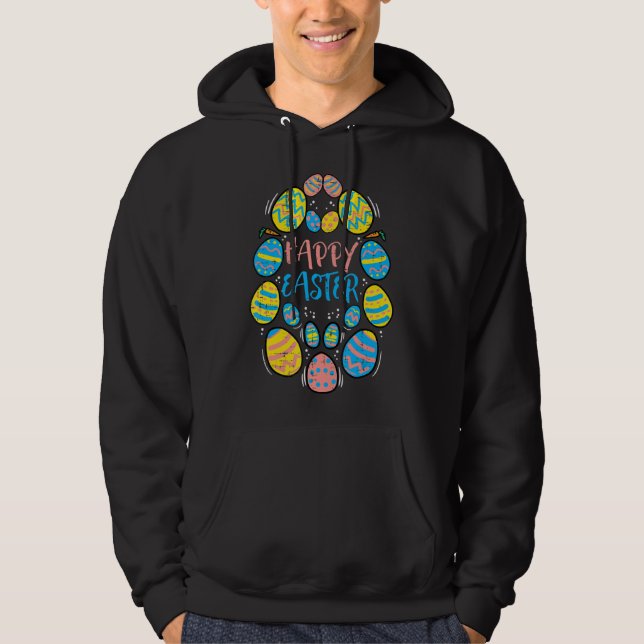 Glad påsk Egg Hunt Manar Women Boys Girls Kids til Hoodie (Framsida)