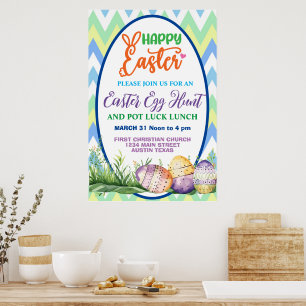 Glad påsk, Egg Hunt och Pot Tur Poster