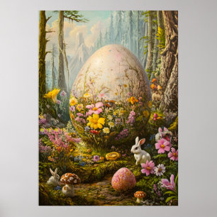 Glad påsk Egg Hunt Poster