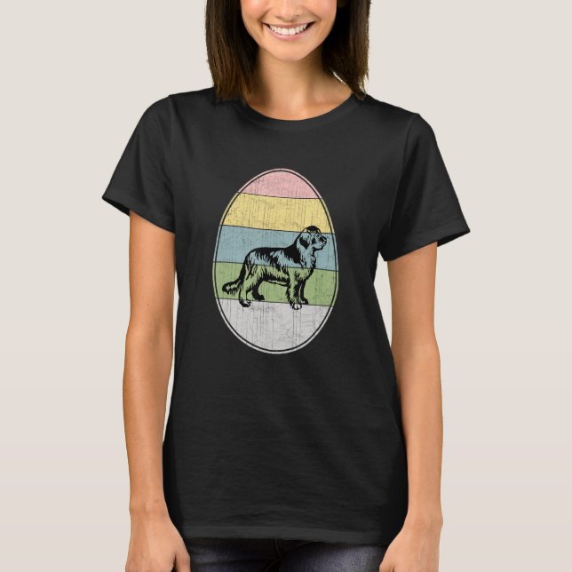 Glad påsk Egg Newfoundland Hund Graphic Påsk T Shirt (Framsida)