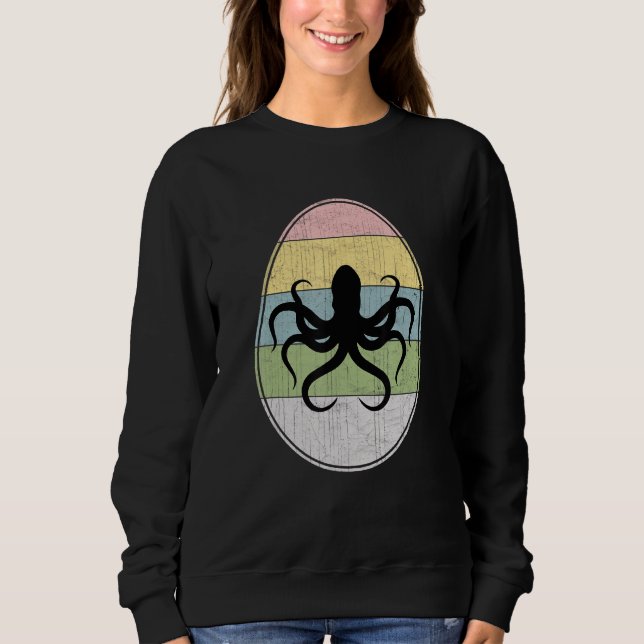 Glad påsk Egg Octopus Graphic Funny Påsk Day T Shirt (Framsida)