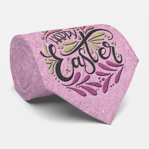Glad påsk Egg på Lilac Background Tie Slips