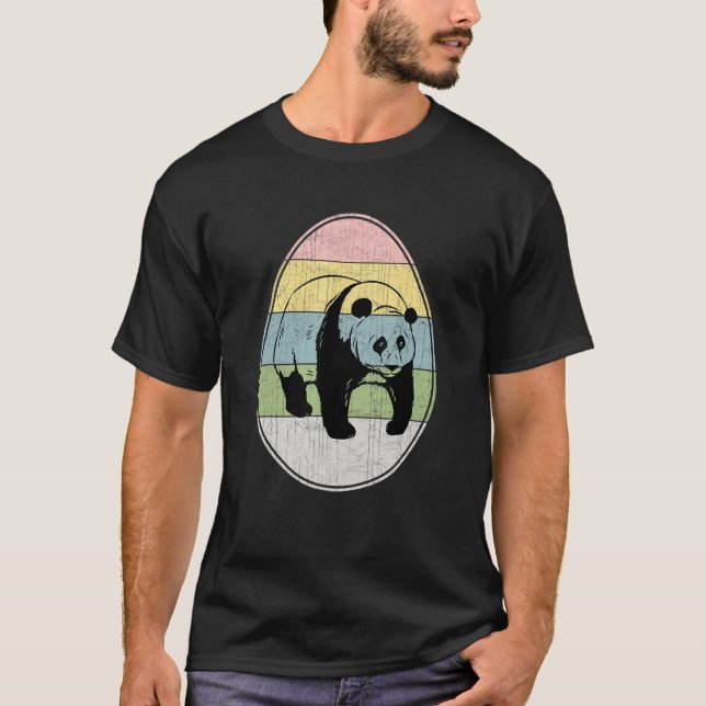 Glad påsk Egg Panda Graphic Påsk Day Panda T Shirt (Framsida)