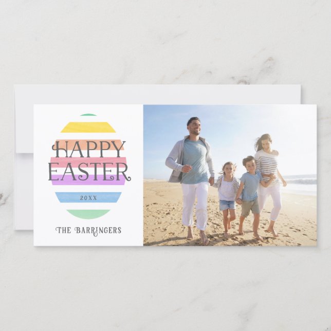 Glad påsk Egg Påsk Photo Julkort (Framsida)