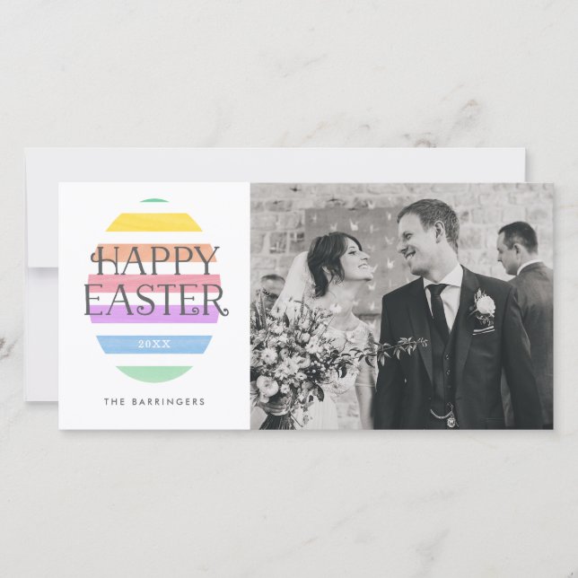 Glad påsk Egg Påsk Photo Julkort (Framsida)