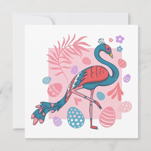 glad påsk Egg-retro Inbjudningar (Framsida)