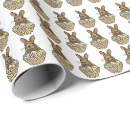 Glad påsk Eggs Basket Bunny Glad påsk Presentpapper