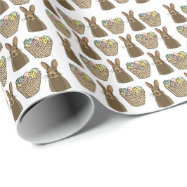 Glad påsk Eggs Basket Bunny Glad påsk Presentpapper