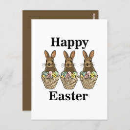 Glad påsk Eggs Basket Bunny Glad påsk Vykort