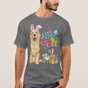 Glad påsk Eggs Bunny Hund Golden Retriever Boys T Shirt