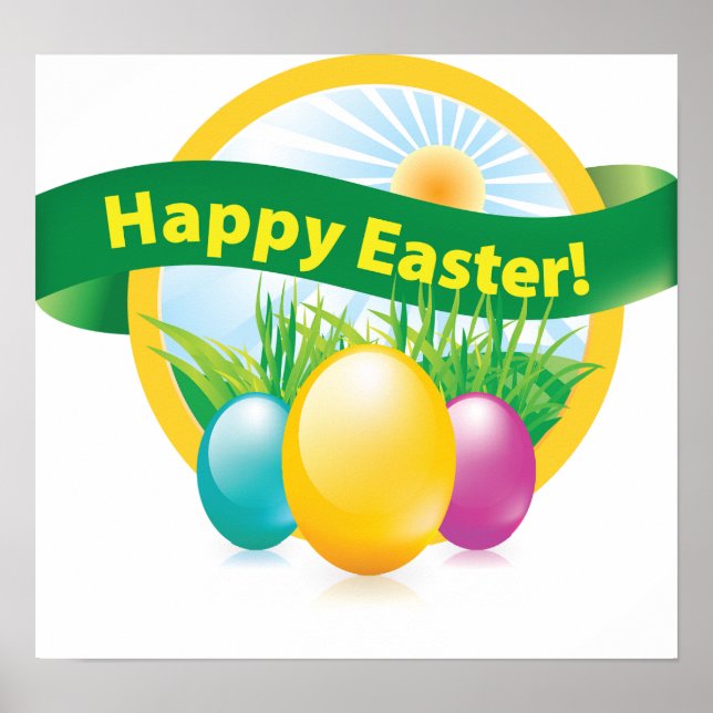 Glad påsk Eggs Poster (Framsidan)