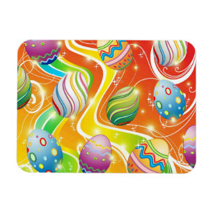 Glad påsk Eggs prydnadsmönster Magnet