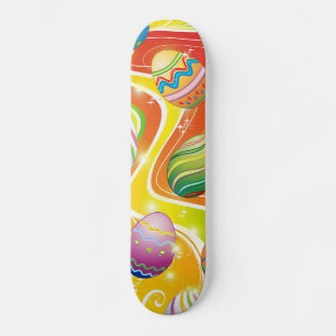 Glad påsk Eggs prydnadsmönster Old School Skateboard Bräda 21,6 Cm