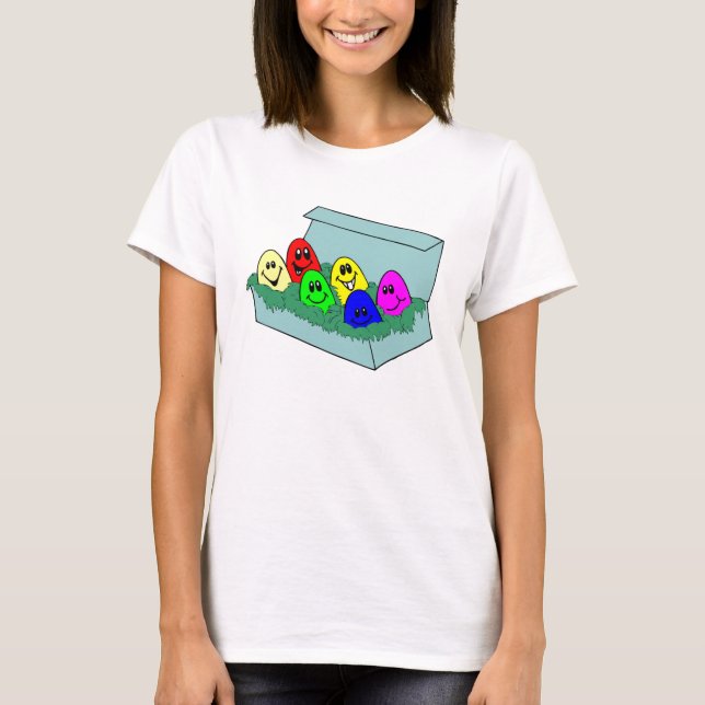 Glad påsk Eggs Tee (Framsida)