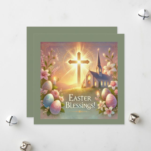 "Glad påsk: En dag av kärlek och skratt" Julkort (Fram/Back In Situ)