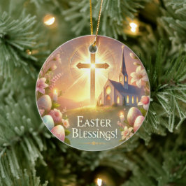 "Glad påsk: En dag för Kärlek och skratt" Julgransprydnad Keramik