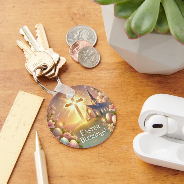 "Glad påsk: En dag för Kärlek och skratt" Nyckelring (Skrivbord)