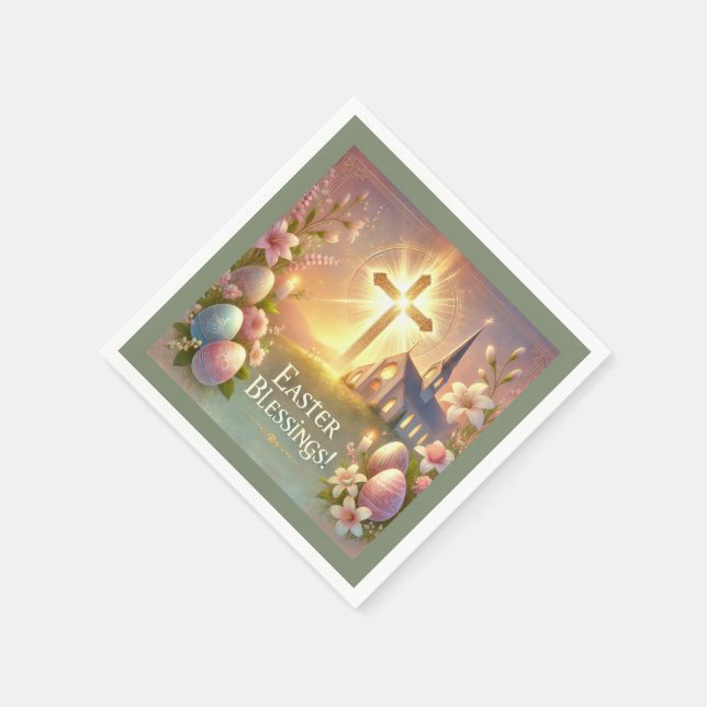 "Glad påsk: En dag för Kärlek och skratt" Pappersservett (Hörn)