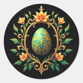 Glad påsk, en symbol för förnyelse och ungdom 🐣 � runt klistermärke