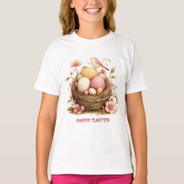 Glad Påsk Fågel Bo Ägg Fågel T Shirt
