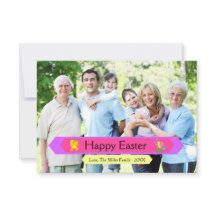 Glad Påsk Familjefoto - 3x5 Påskkort