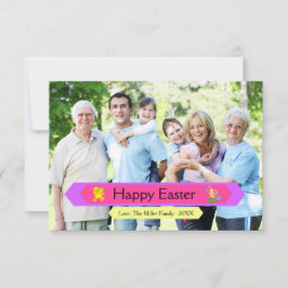 Glad Påsk Familjefoto - 3x5 Påskkort Inbjudningar