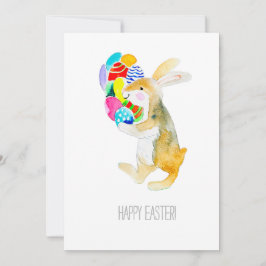 Glad påsk , Fanny kanin och ägg Julkort