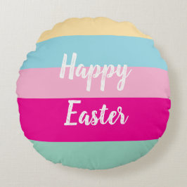 Glad påsk Färgfull Rand Mönster Dekorativ kudde