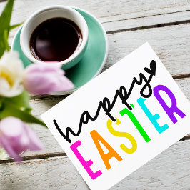 Glad påsk färglös helg vykort