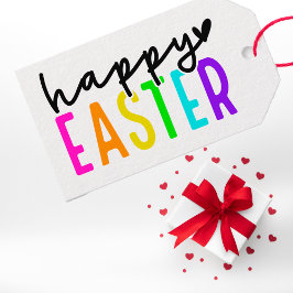 Glad påsk färglös personlig presentetikett