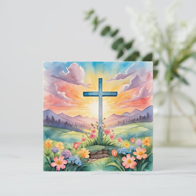 Glad påsk, färgstark illustration, (Stående Fram)