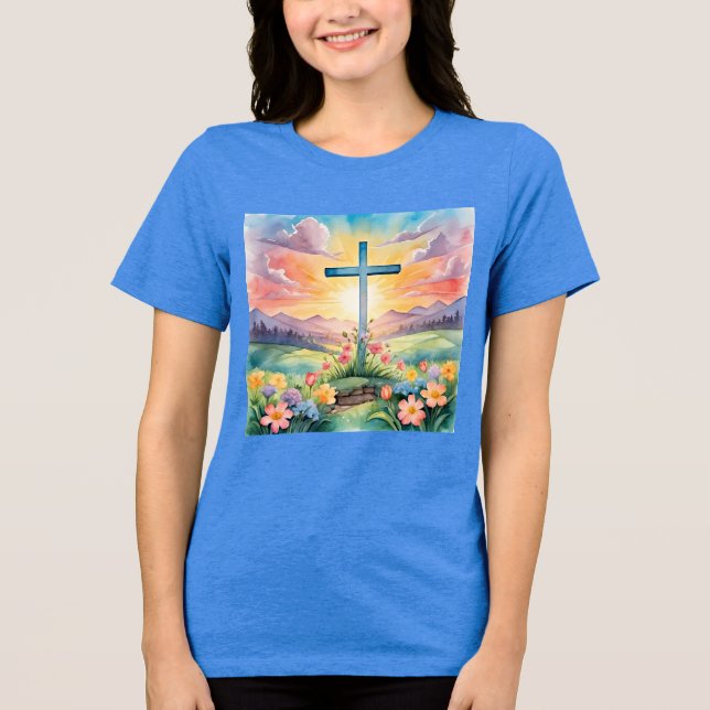 Glad påsk, färgstark illustration, t shirt (Framsida)