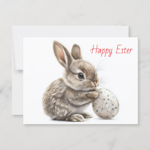 Glad påsk - Finny Bunny med Egg Delight Vykort