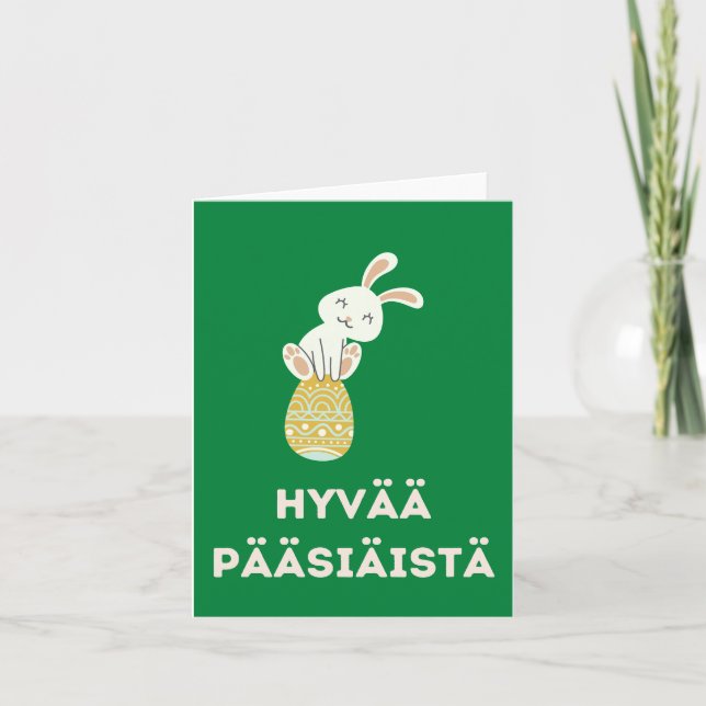 Glad Påsk, finska God Påsk  Kort (Framsida)