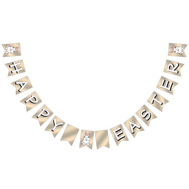 Glad påsk flaggor banner Påskharen dekoration (Alla)