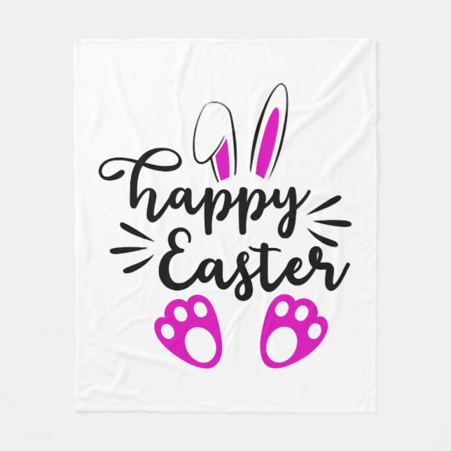 Glad påsk fleecefilt (Framsidan)