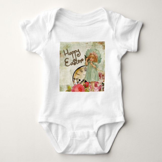 glad påsk flicka tee (Framsida)