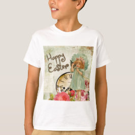 glad påsk flicka tee shirt